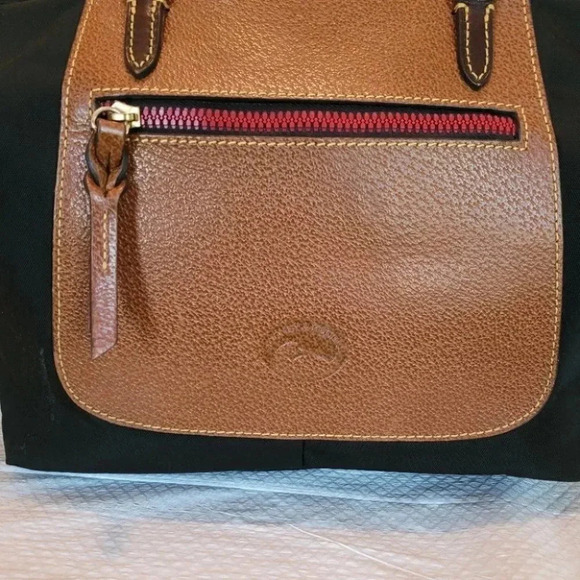 Vintage Dooney & Bourke Leather and Canvas Large Tote. - Picture 15 of 16